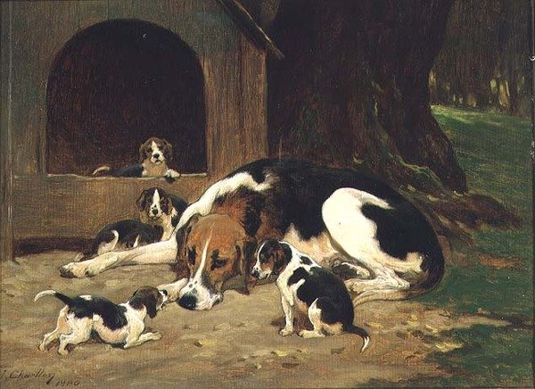Onun çöpü ile bir Foxhound Orospu by John Charlton