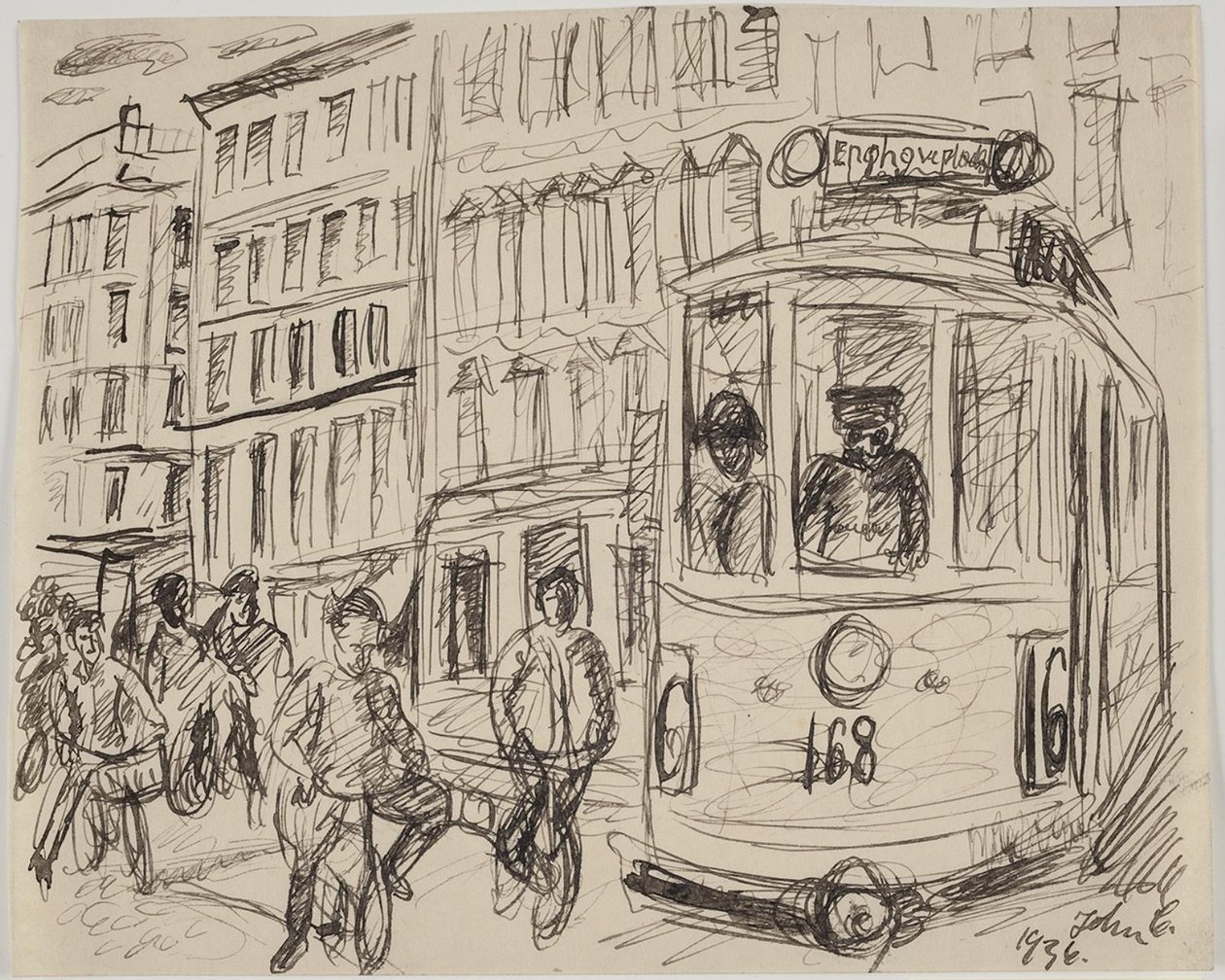 Hat 16 (tramvay) köşeyi dönüyor by John Christensen