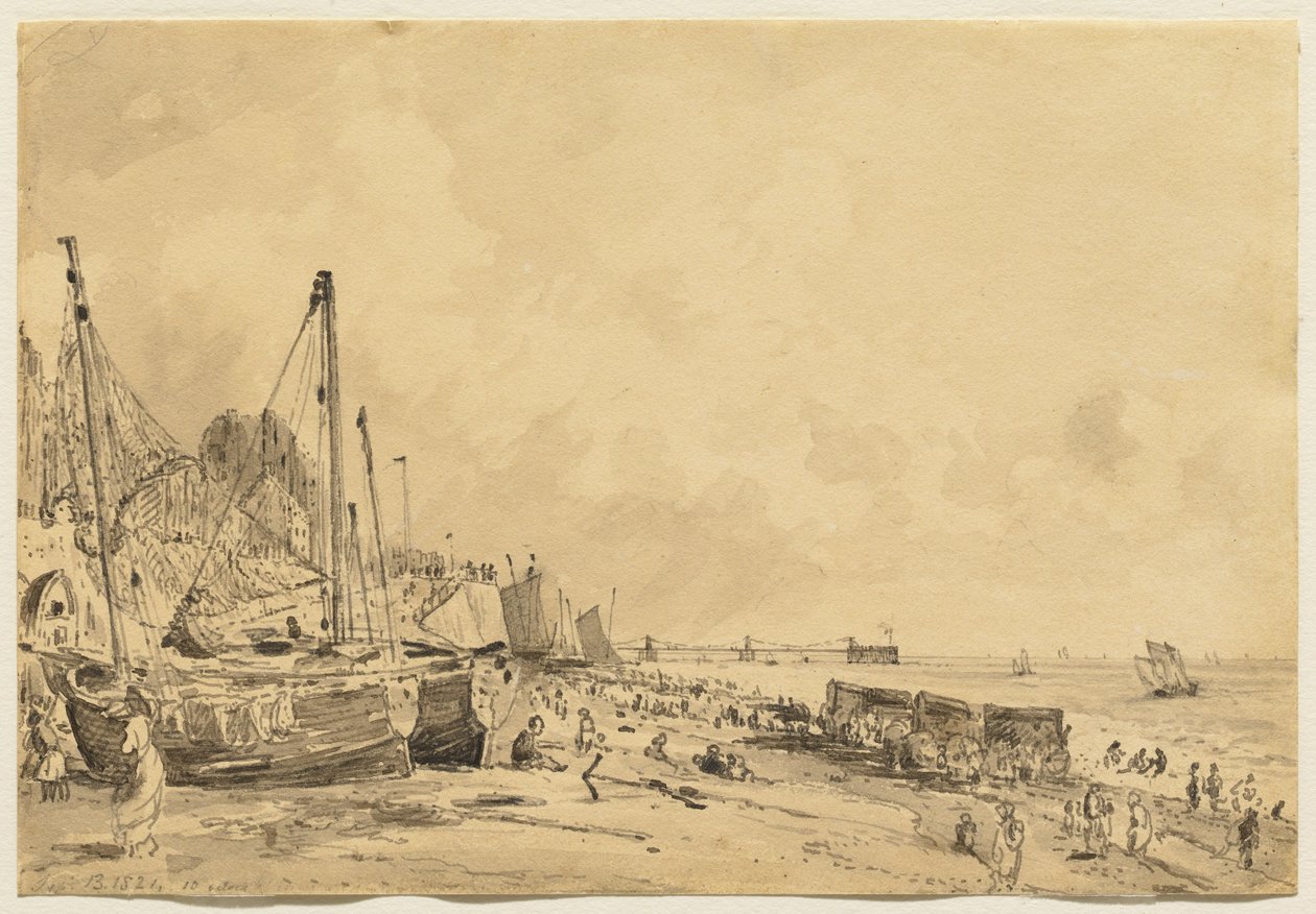 Brighton Sahili, Doğuya Bakmak, 1824 by John Constable
