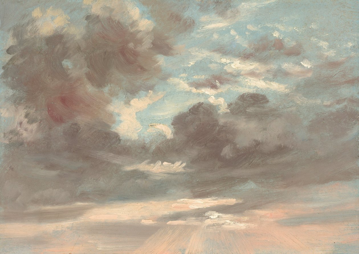 Bulut Çalışması: Fırtınalı Gün Batımı by John Constable