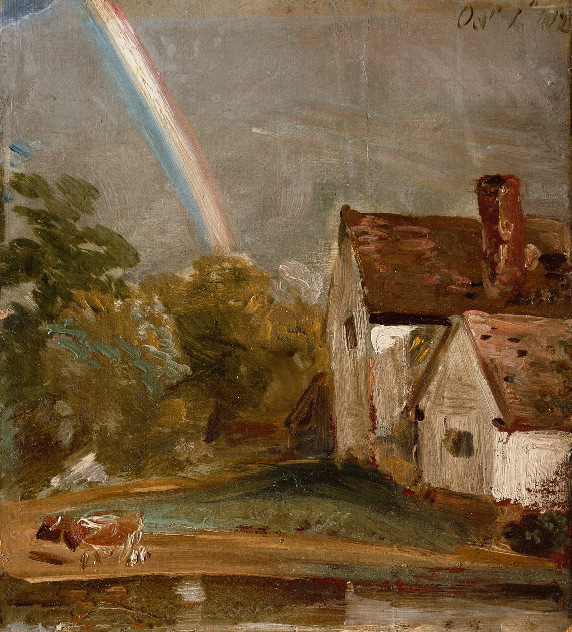 Flatford Kilit ve Değirmen (petrol) by John Constable