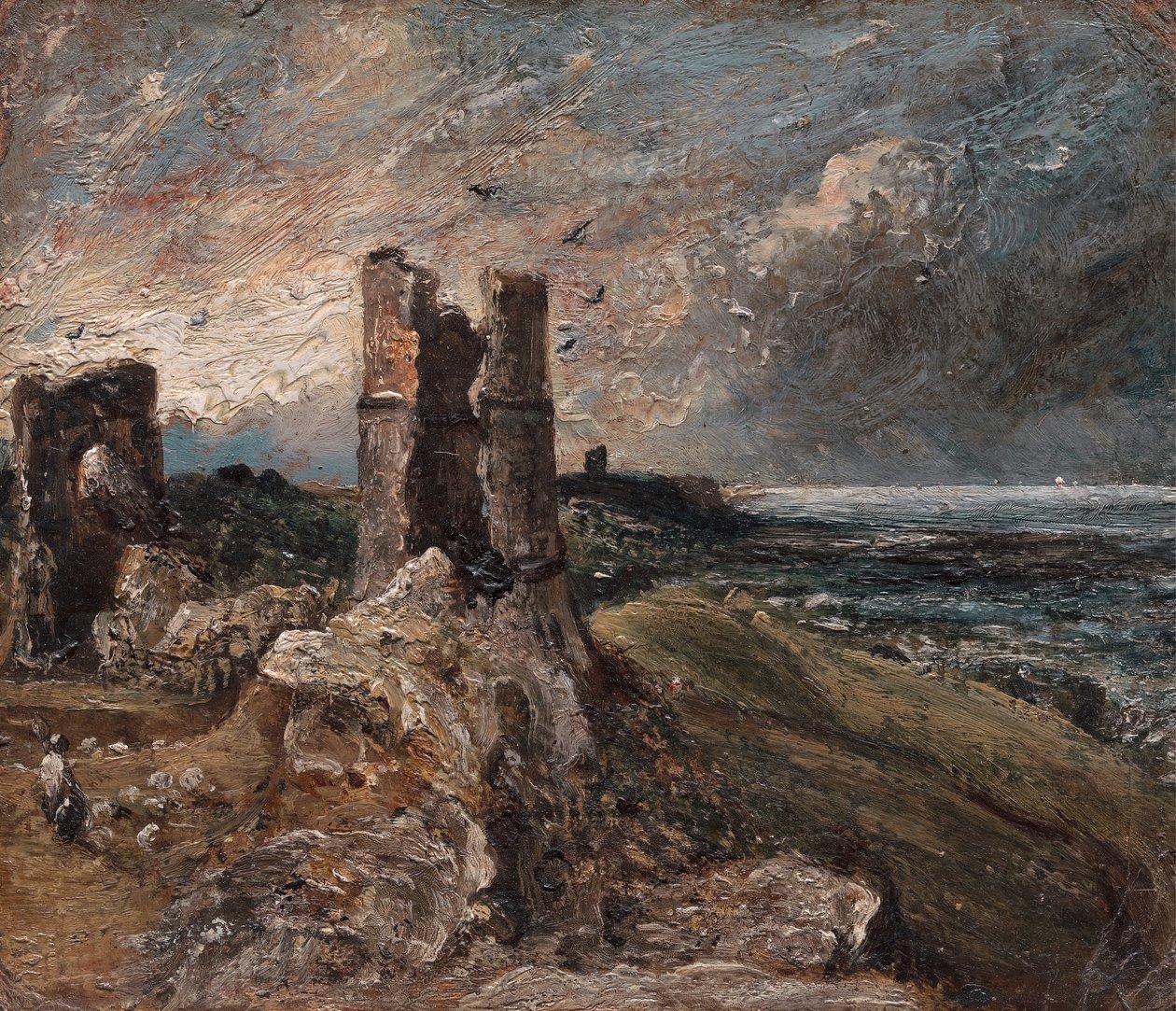 Hadleigh Kalesi, 1828-1829. by John Constable