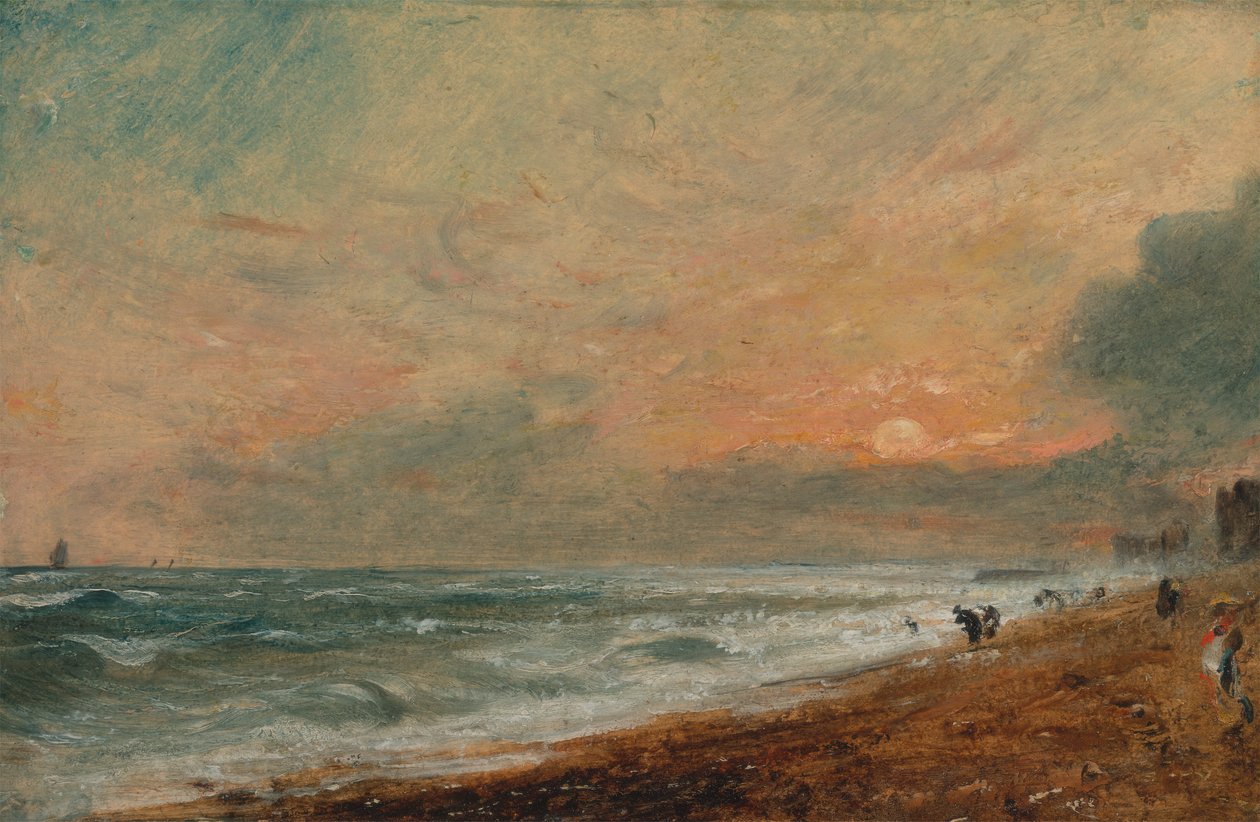 Hove Plajı, 1824-1828. by John Constable