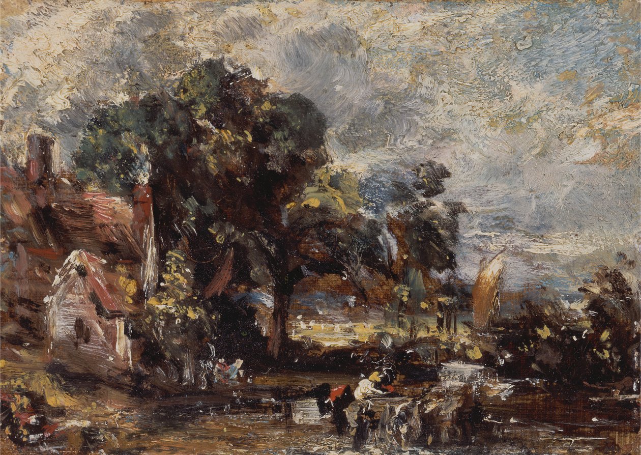 Haywain için eskiz, yaklaşık. 1820. by John Constable