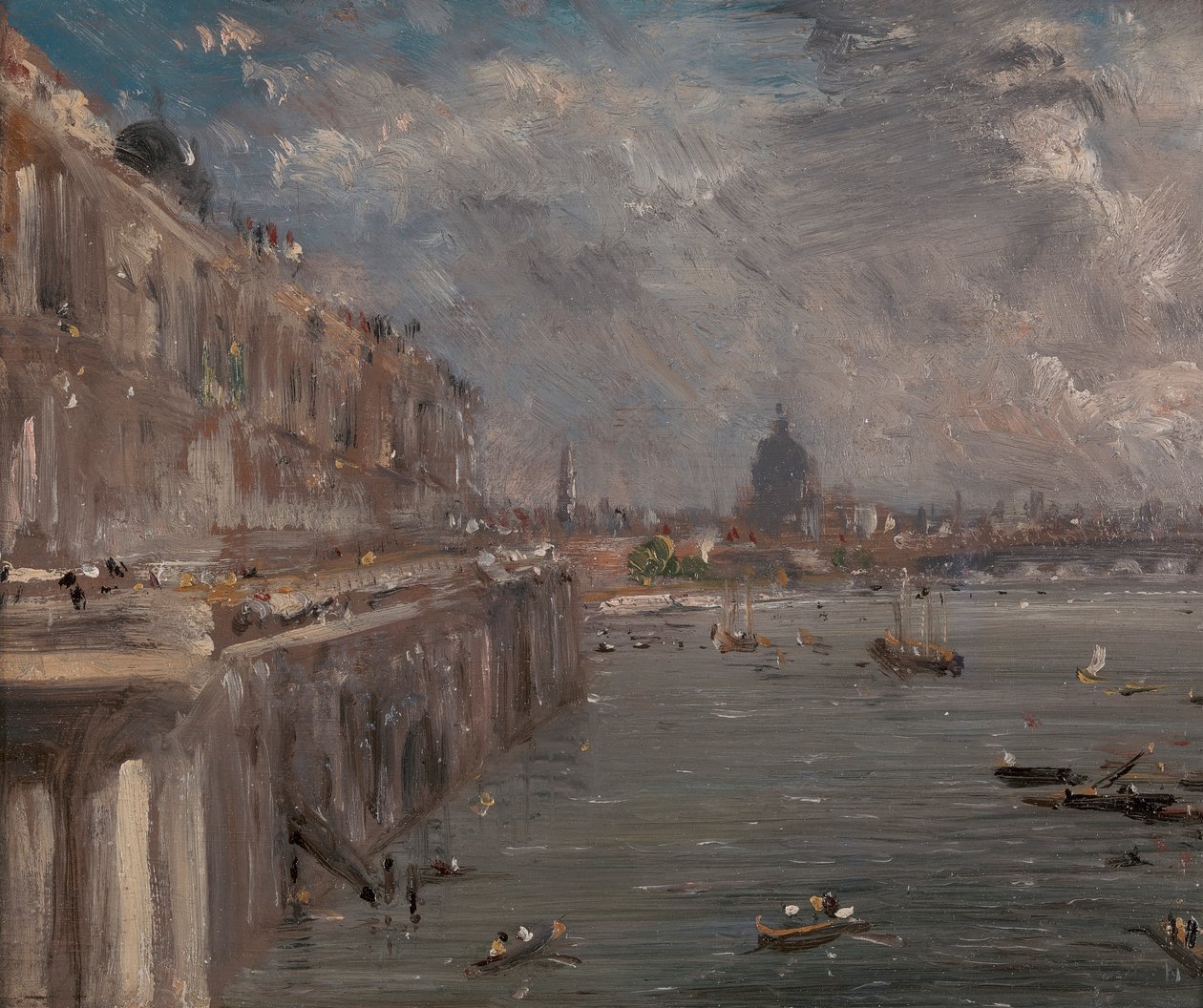 Waterloo Köprüsü'nden Somerset Evi Terası by John Constable
