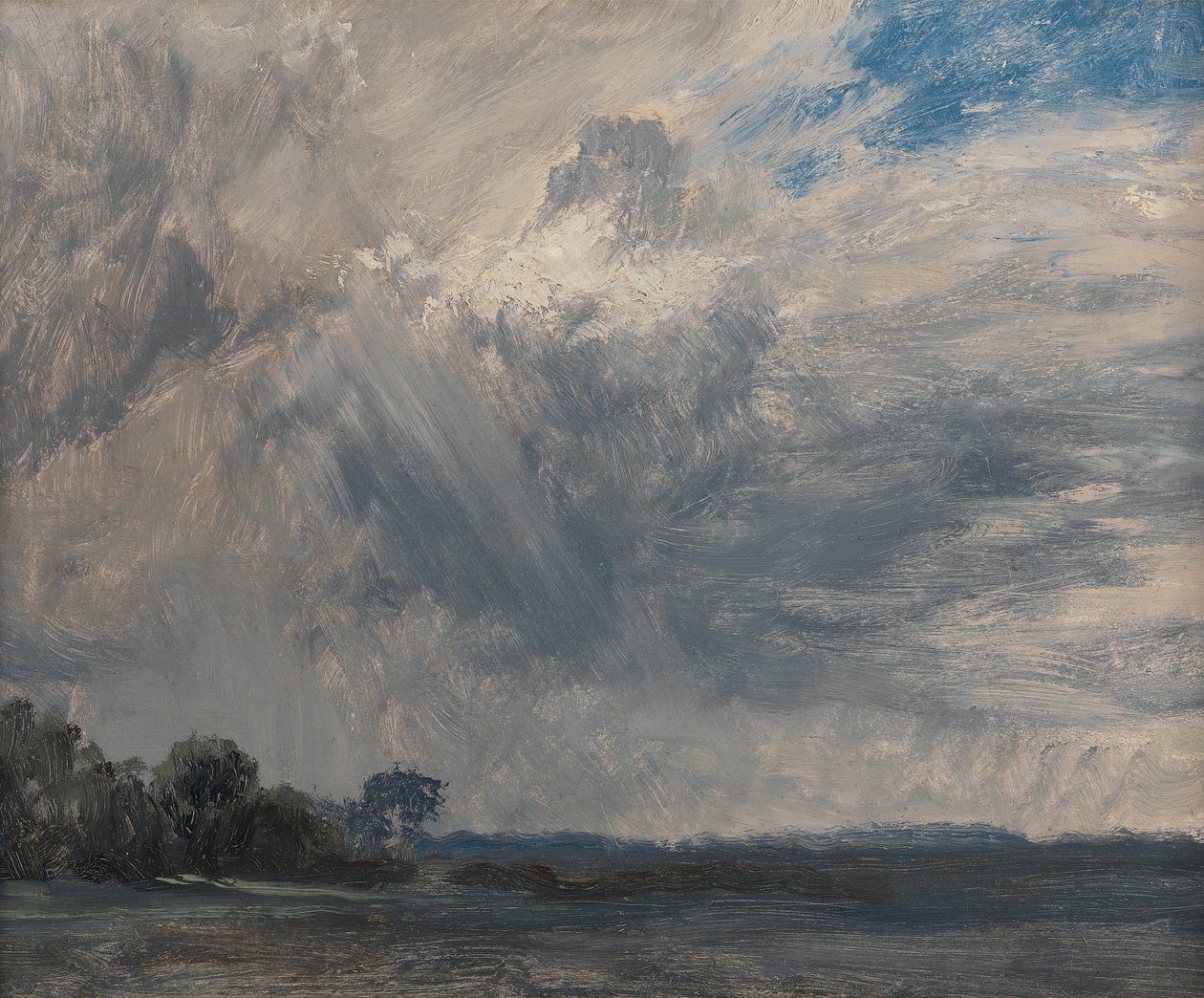 Bulutlu Bir Gökyüzü Çalışması by John Constable