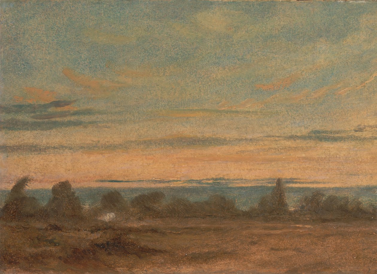 Yaz - Akşam Manzarası, yakl. 1825. by John Constable