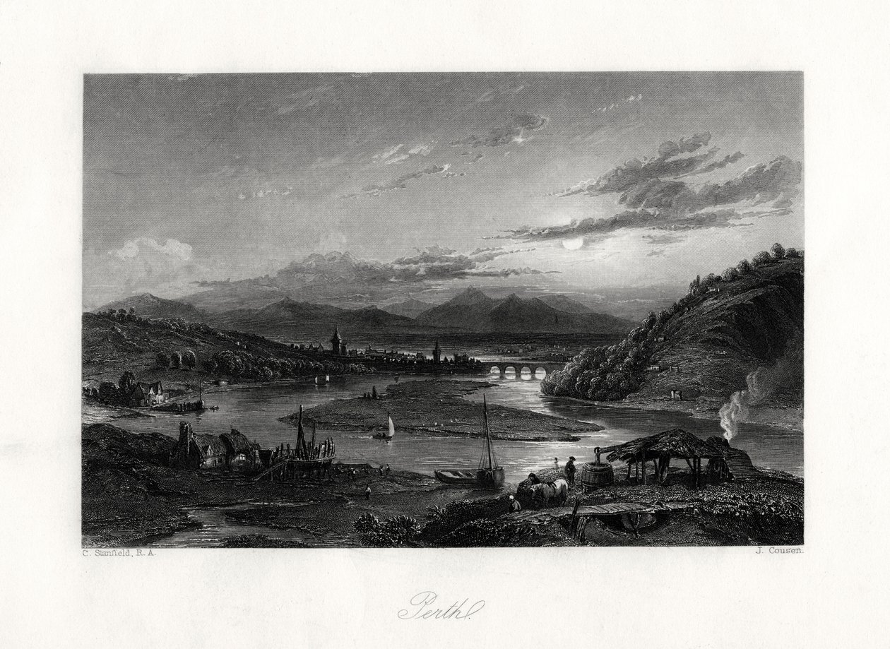 Perth, Avustralya, 19. yüzyıl by John Cousen