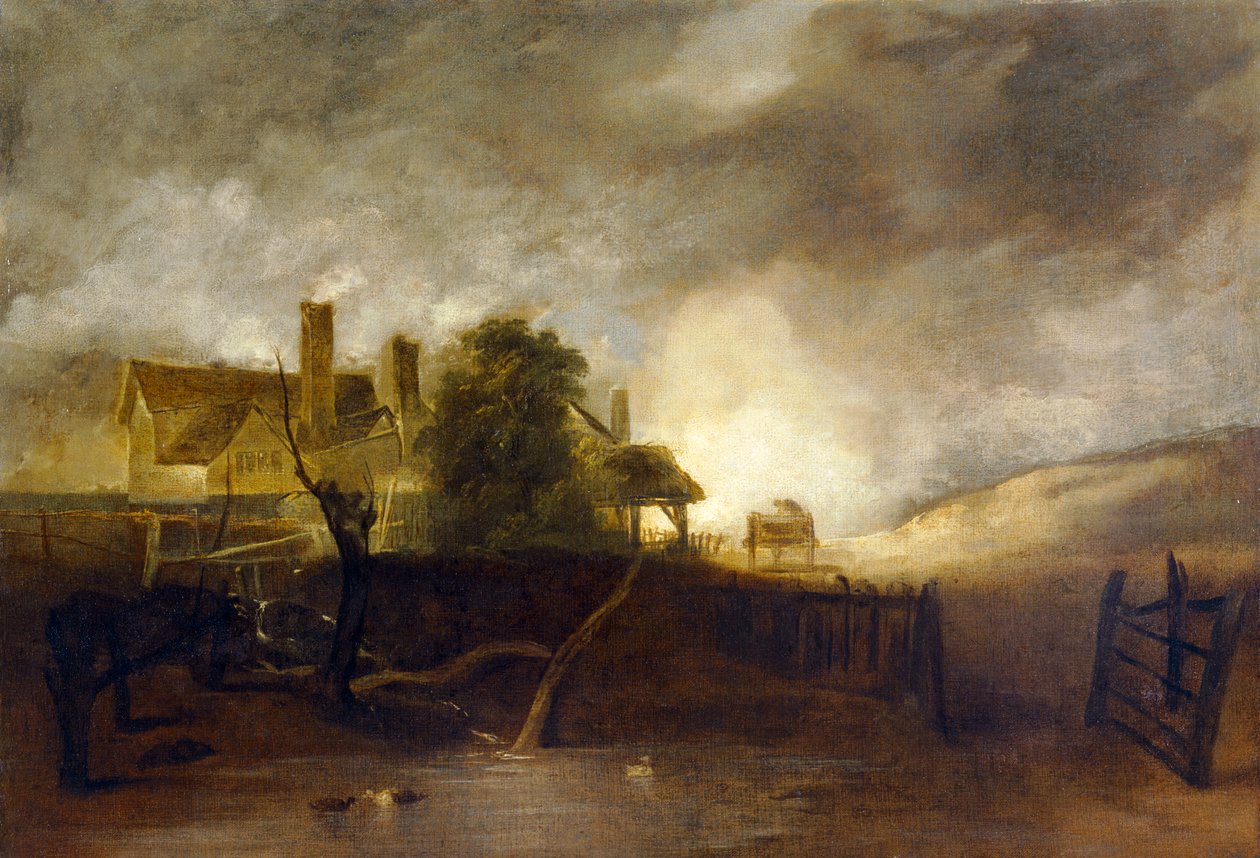 Kireç Fırını, c1805/06 (tuval üzerine yağlıboya) by John Crome