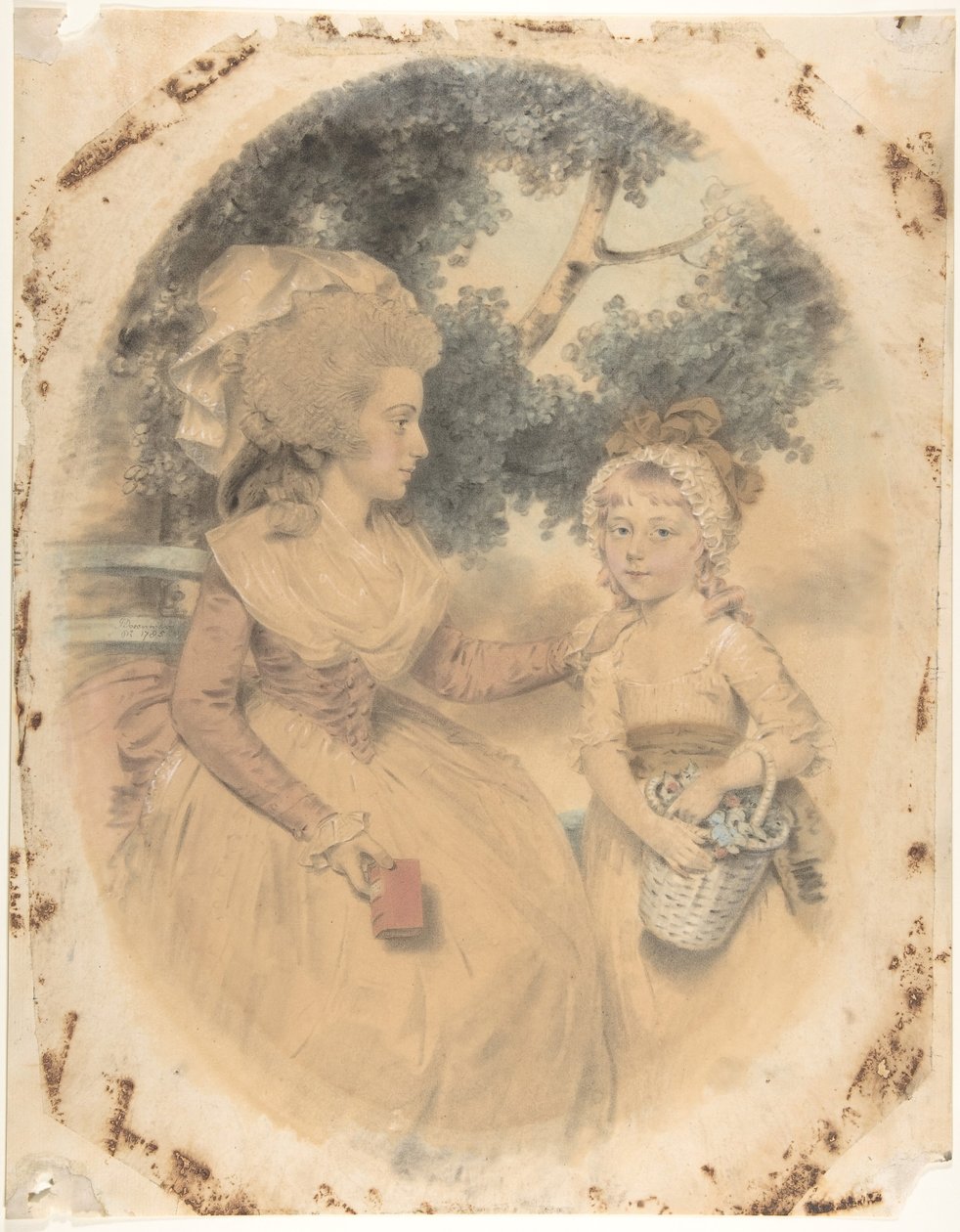 Bayan Morgan ve Çocuğu, 1785. by John Downman