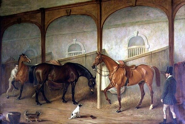 Stabil İç Mekan (tuval üzerine yağlı boya) by John E. Ferneley