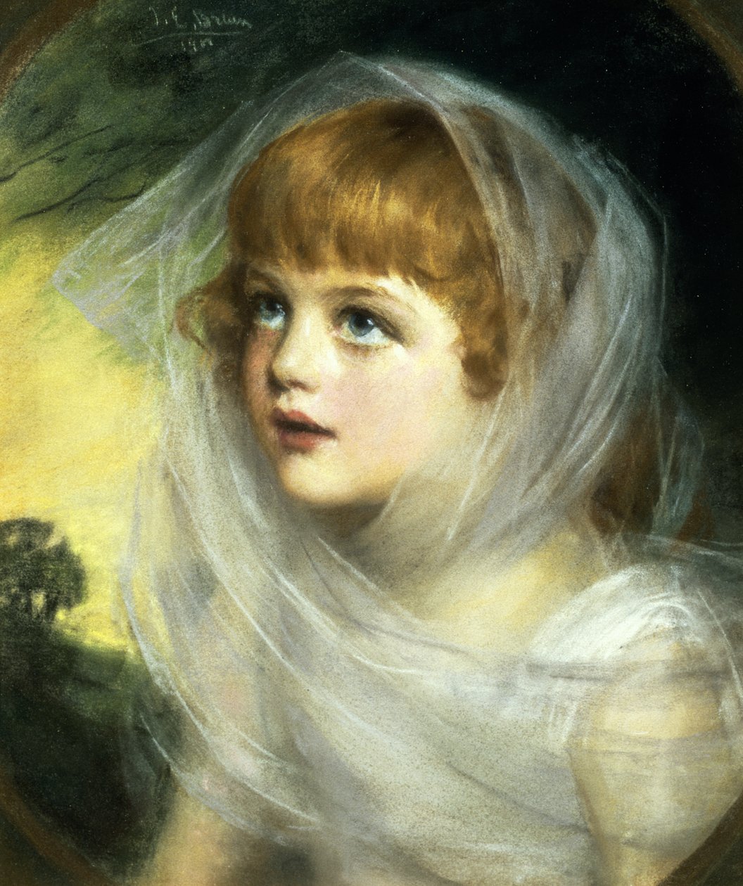 Sadelik ve Masumiyet, 1900 (pastel) by John Ernest Breun