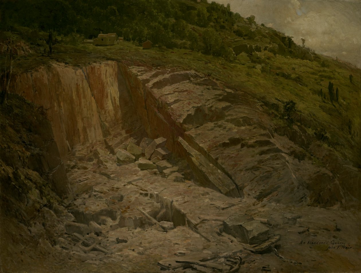 Terk Edilmiş Bir Taş Ocağı by John Ferguson Weir
