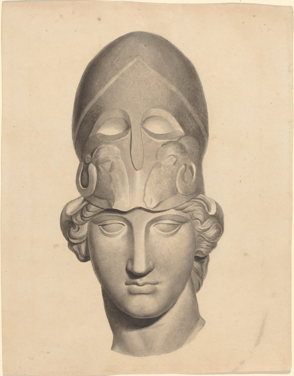 Kasklı Antik Kafa by John Flaxman