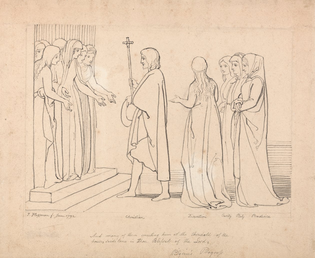 Pilgrim'in İlerlemesine Örnek by John Flaxman