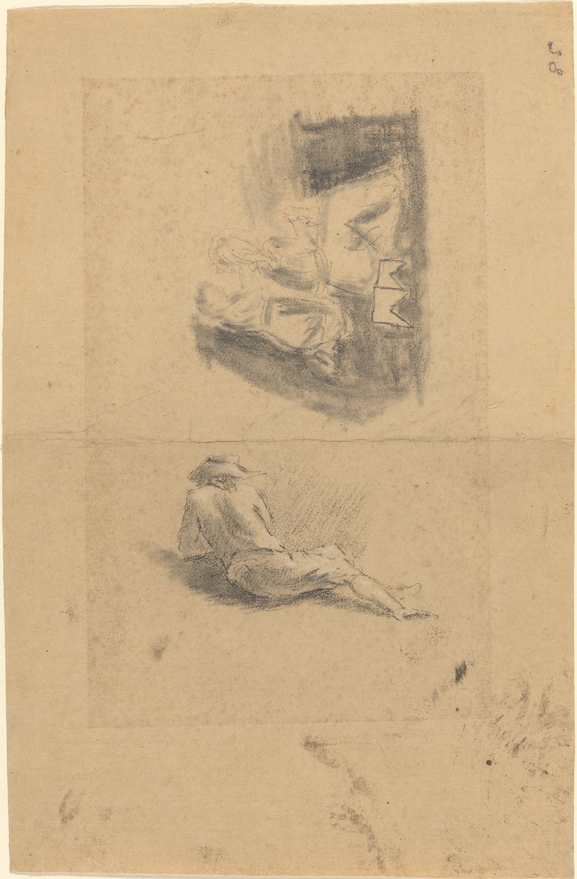 Yatan Adam; İki kadın by John Flaxman