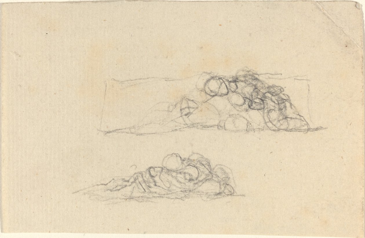 İki Grup Sarılmış Figür by John Flaxman