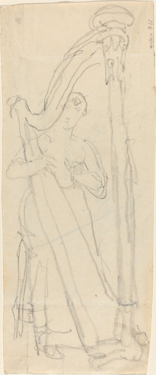 Arp Çalan Kadın (Lavinia Banks?) by John Flaxman