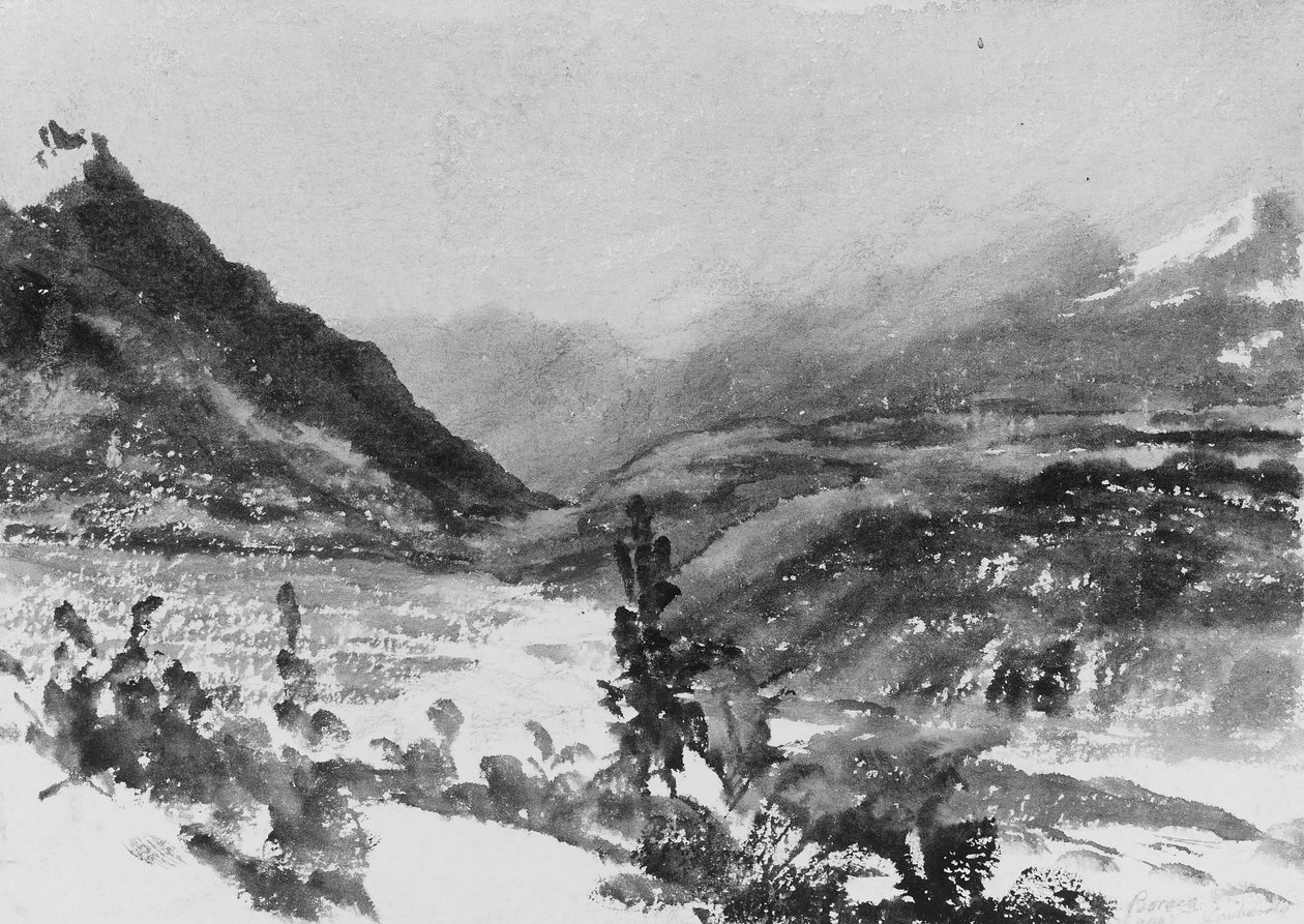 Dağ Manzarası, Lombardiya, . by John Frederick Kensett.