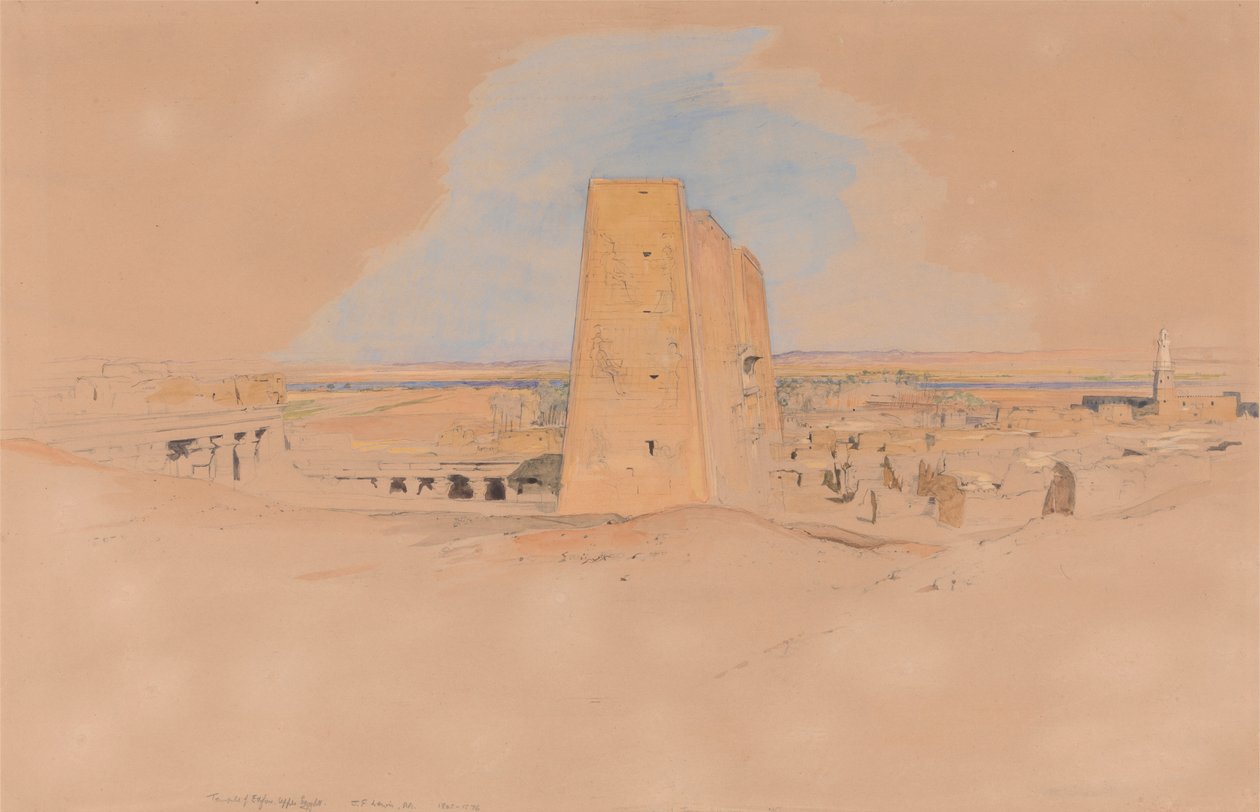 Edfou Tapınağı, Yukarı Mısır by John Frederick Lewis