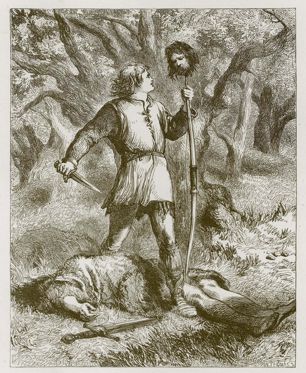 Robin Hood and Guy of Gisborne  by John Gilbert