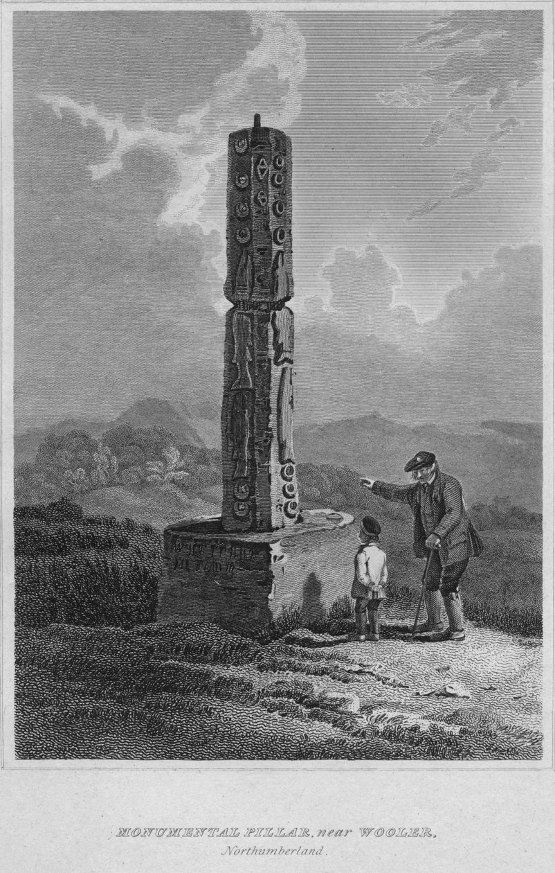 Anıtsal Sütun, Wooler yakınlarında, Northumberland, 1814 by John Greig