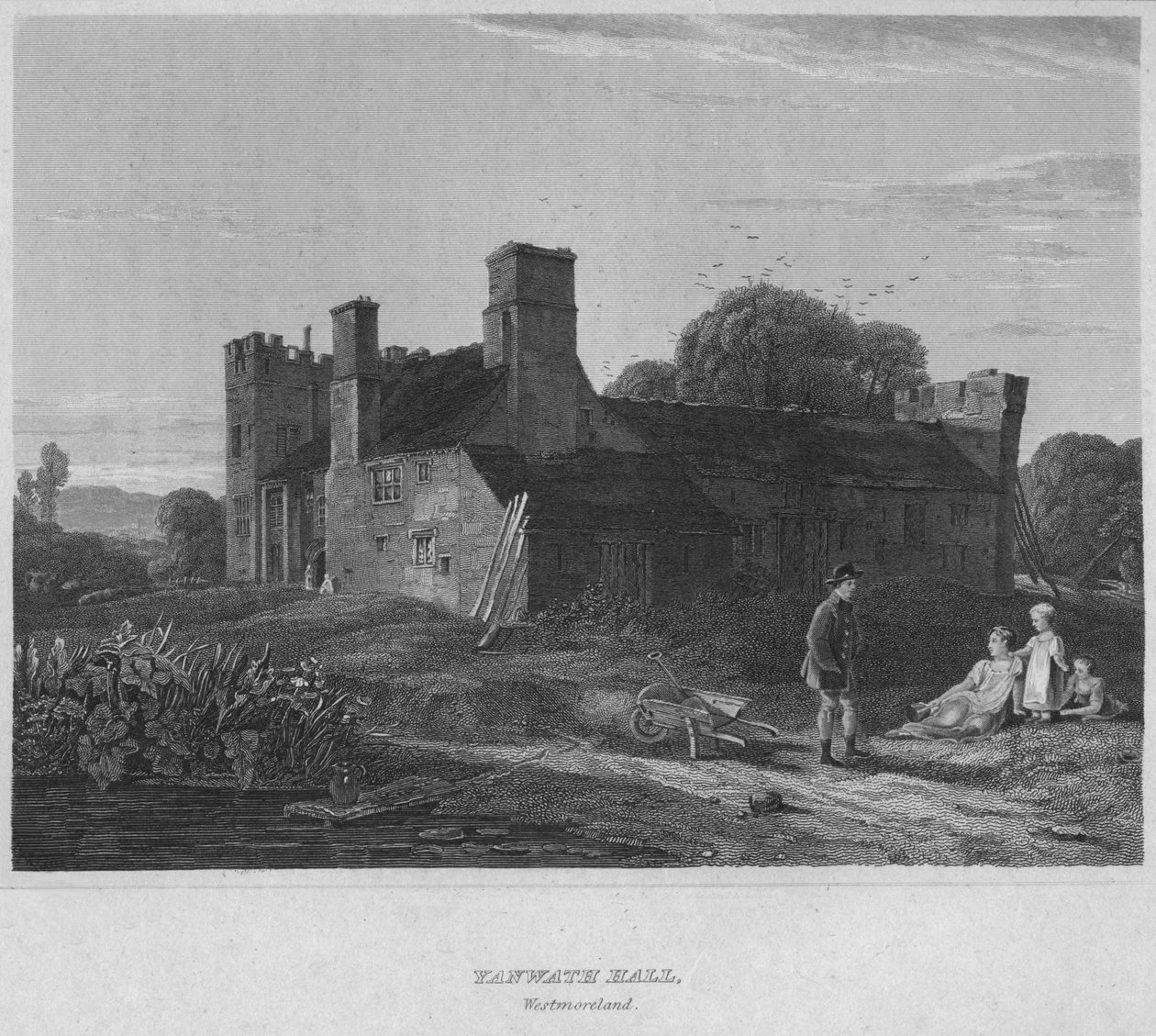Yanwath Salonu, Westmoreland, 1814 by John Greig