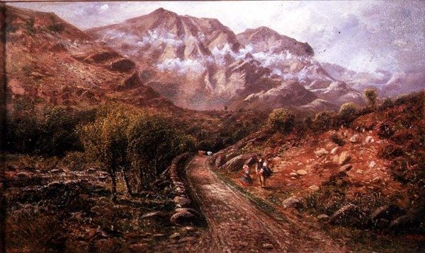 Yılan Balığı Kayalıkları, Borrowdale, Cumberland by John Gunson Atkinson