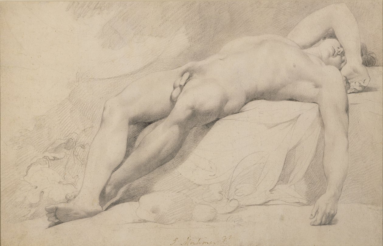 Bir Akademi (kağıt üzerinde grafit) by John Hamilton Mortimer