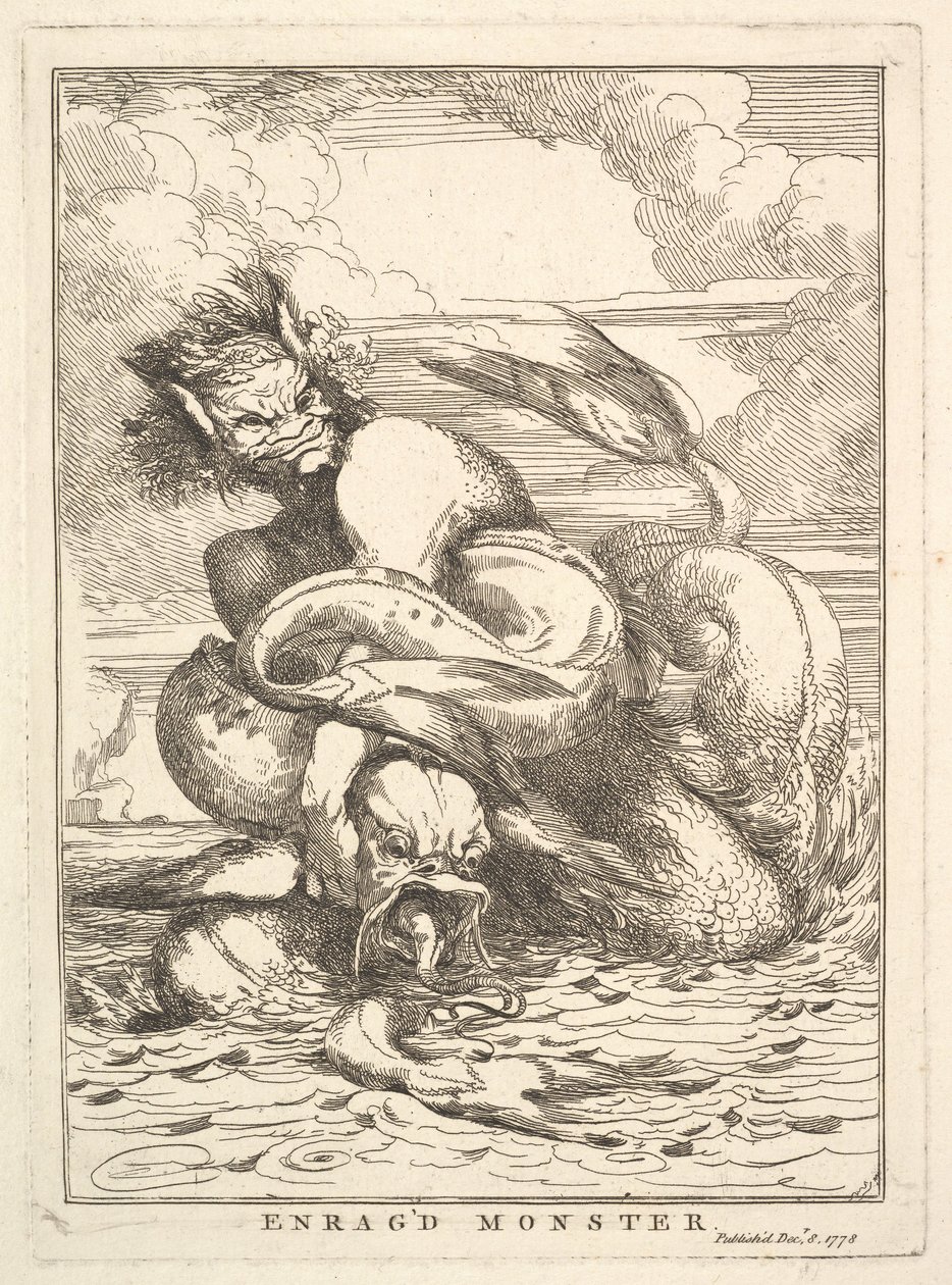 Öfkeli Canavar, 8 Aralık 1778. by John Hamilton Mortimer