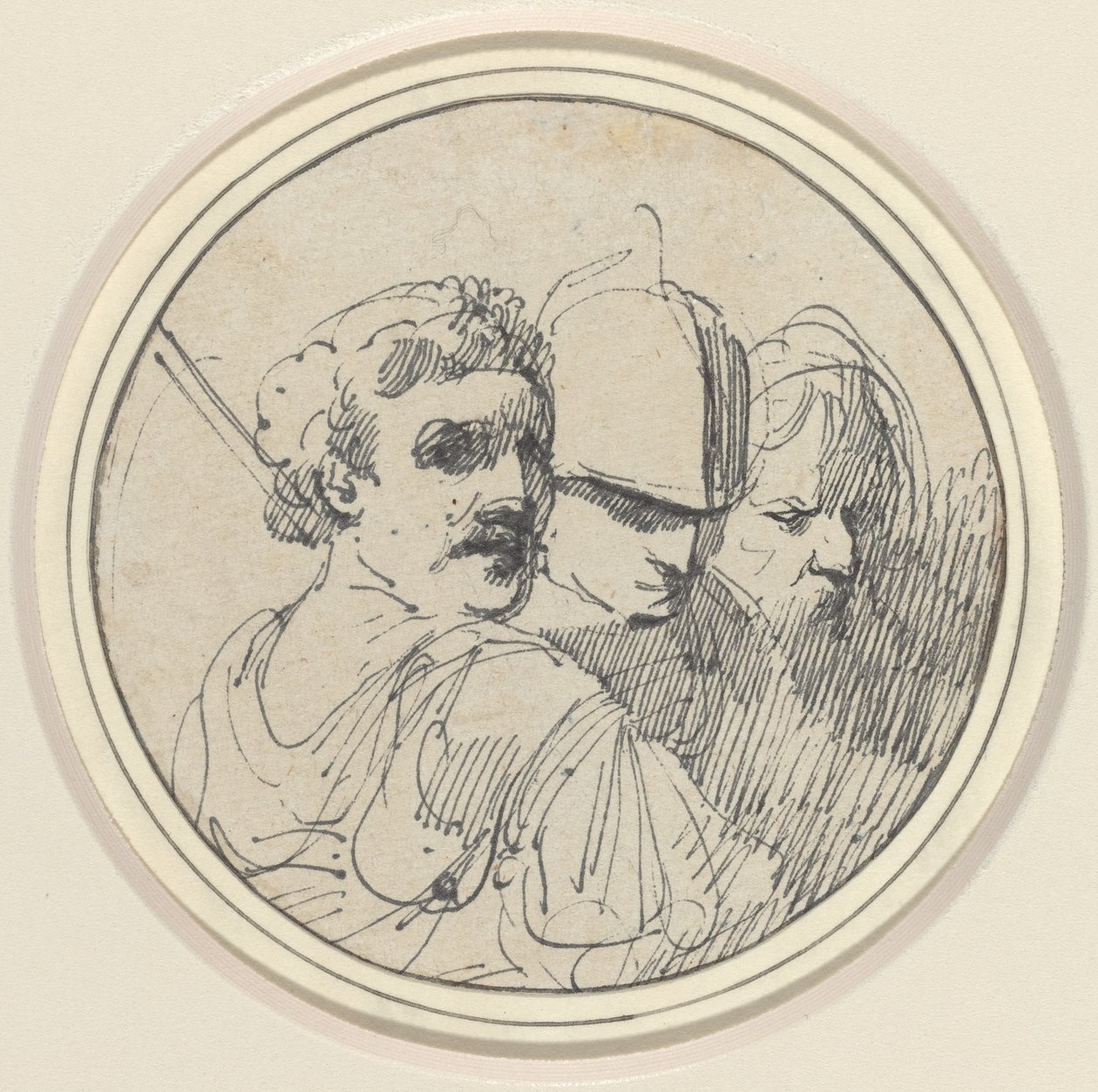 Üç oryantal kafa by John Hamilton Mortimer