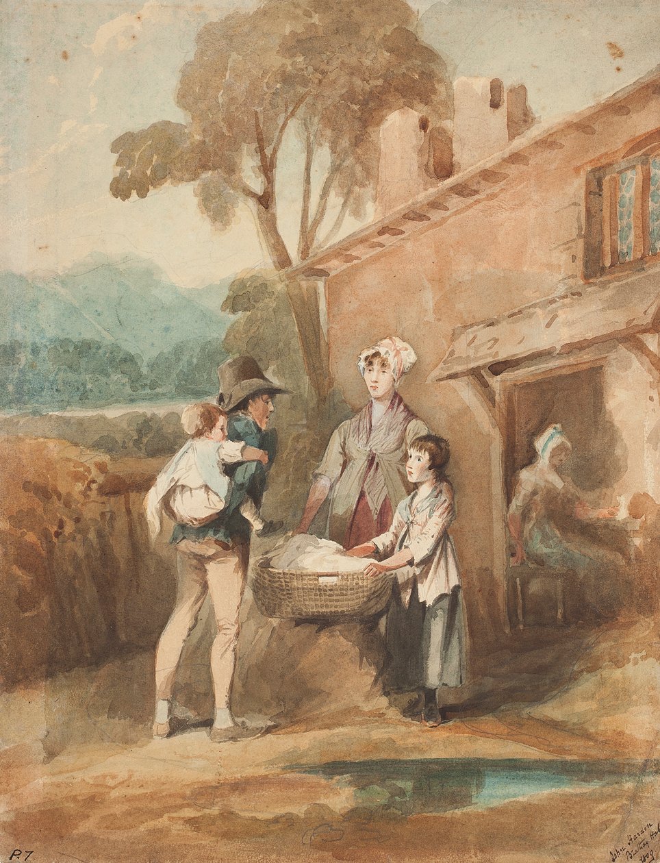 Çamaşırhane, 1809 (kağıt üzerinde wc) by John Harden