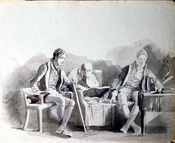 Üzgün (kağıt üzerine mürekkep) by John Harden