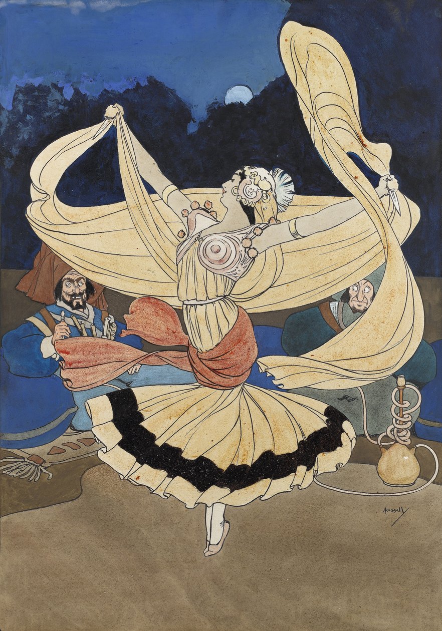 Bıçak Dansçısı (guaş) by John Hassall