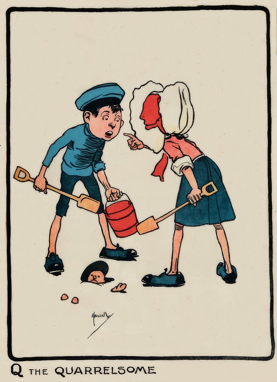 Q the Quarrelsome / J. Hassall / Zeichnung, 1903 by John Hassall