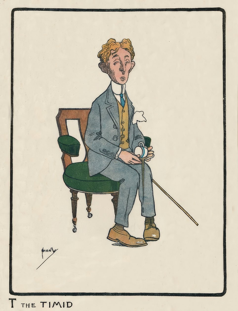 T the Timid / J. Hassall / çizim, 1903 by John Hassall