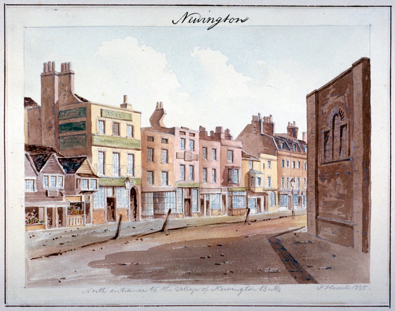 Newington, Southwark, Londra, 1825 by John Hassell