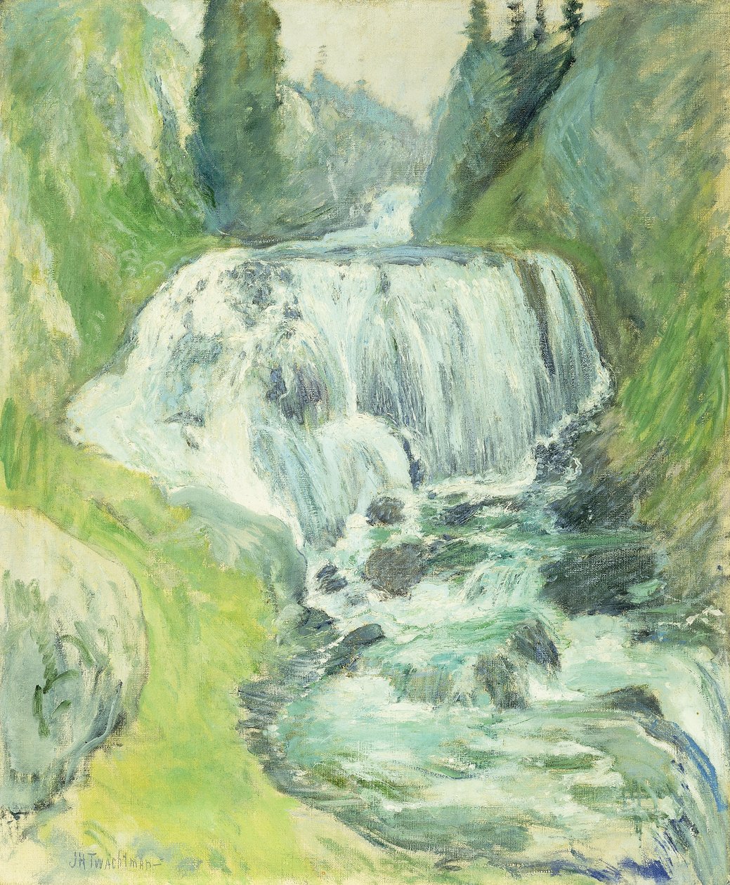 şelaleler, by John Henry Twachtman