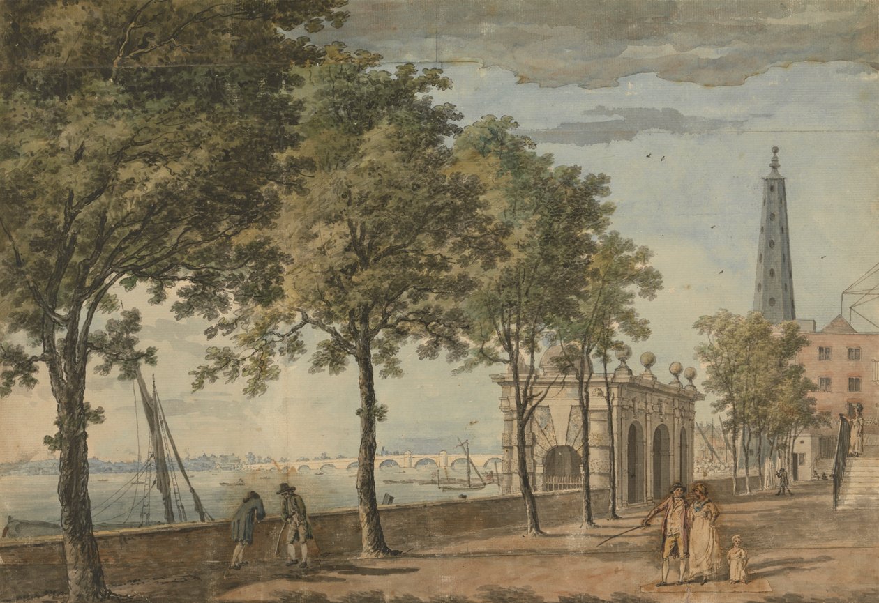 York Watergate ve Westminster Köprüsü by John Inigo Richards