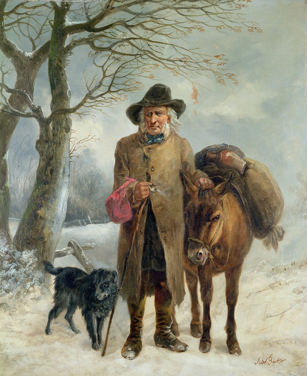 Kış yakıtı (yağ) toplama by John Jesse Barker