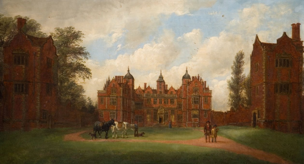 Aston Hall Doğu Cephesi, 1854. by John Joseph Hughes