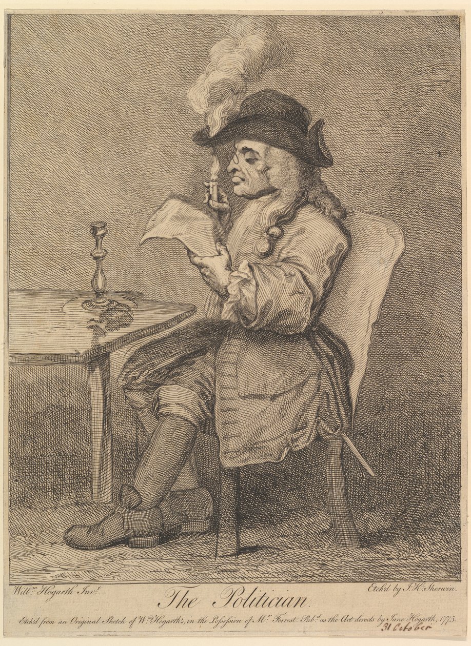 Politikacı, 1775. by John Keyse Sherwin