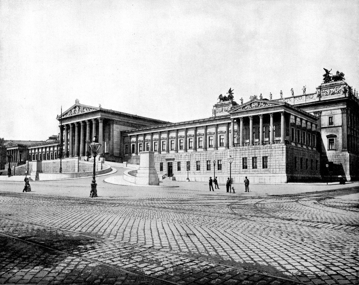 Parlamento Binası, Viyana, 1893. by John L. Stoddard
