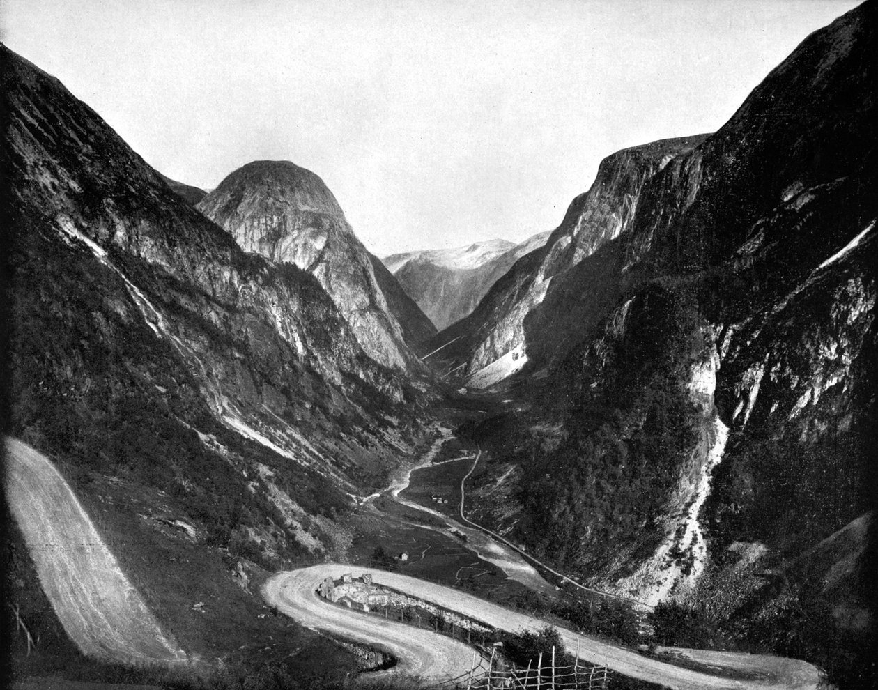 Naerodal Geçidi, Norveç, 1893. by John L. Stoddard