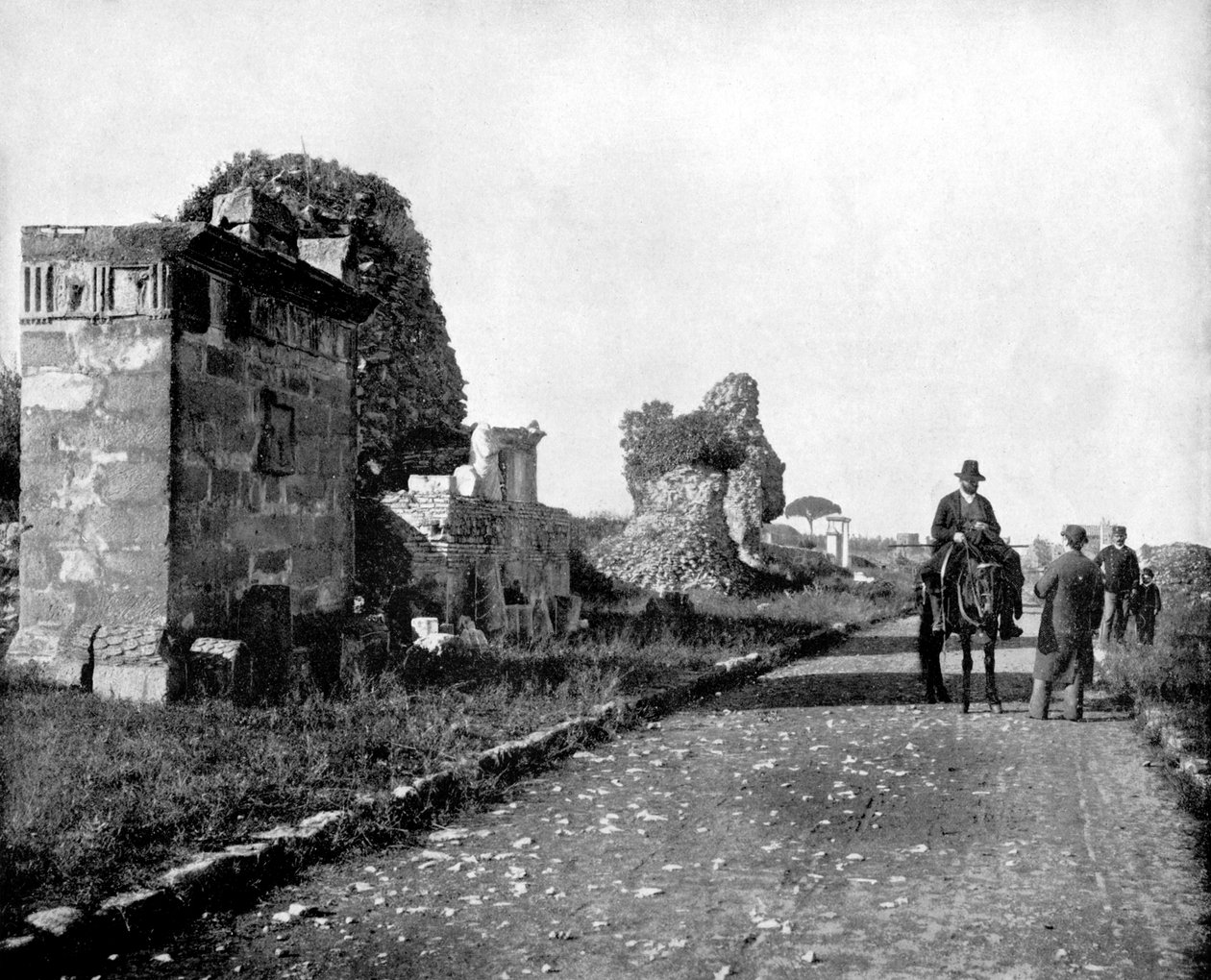 Appian Yolu, Roma, 1893. by John L. Stoddard