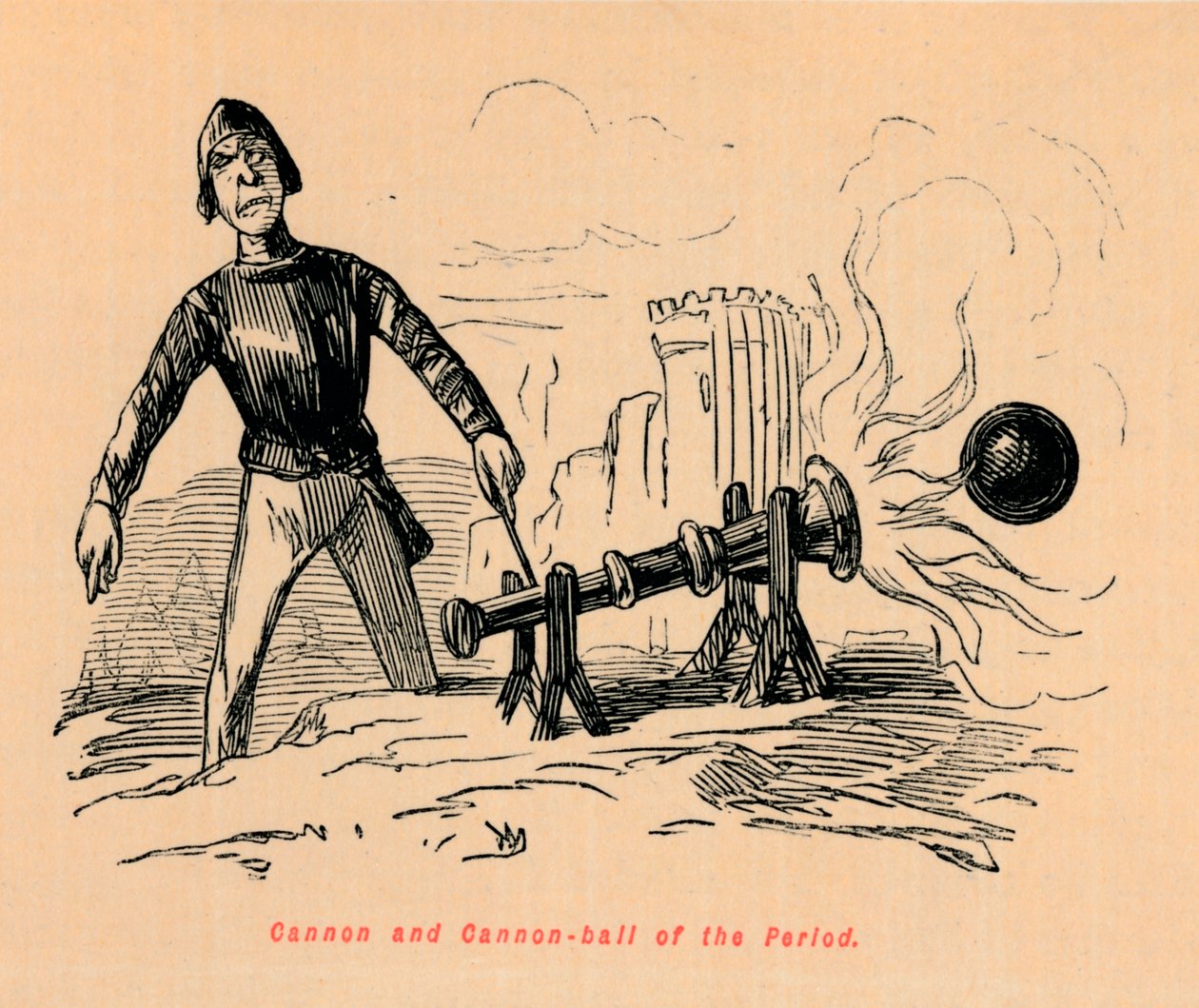 Dönemin Top ve Güllesi, by John Leech