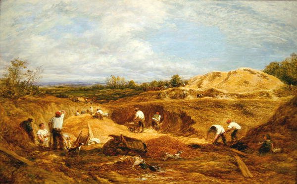 Kensington Çakıl Çukurları (tuval üzerine yağlı boya) by John Linnell
