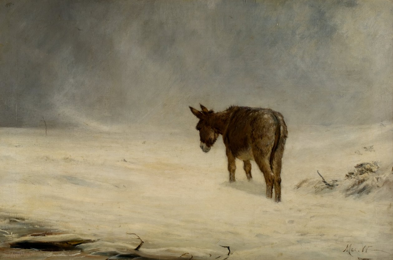 Karda Bir Eşek by John MacWhirter
