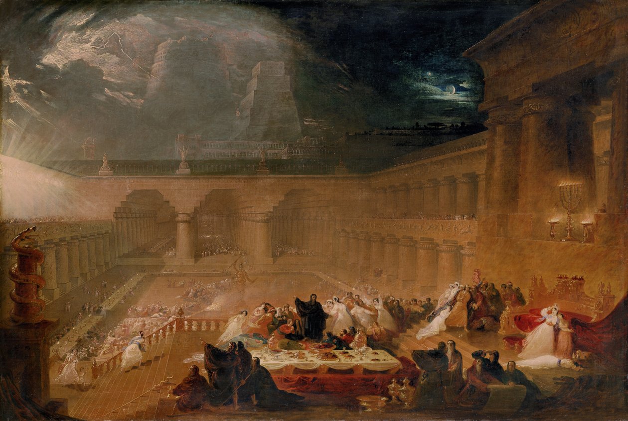 Belşatsar Bayramı (tuval üzerine yağlı boya) by John Martin