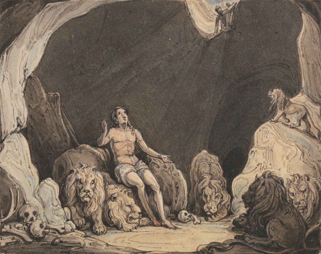 Aslan İni'ndeki Daniel by John Martin